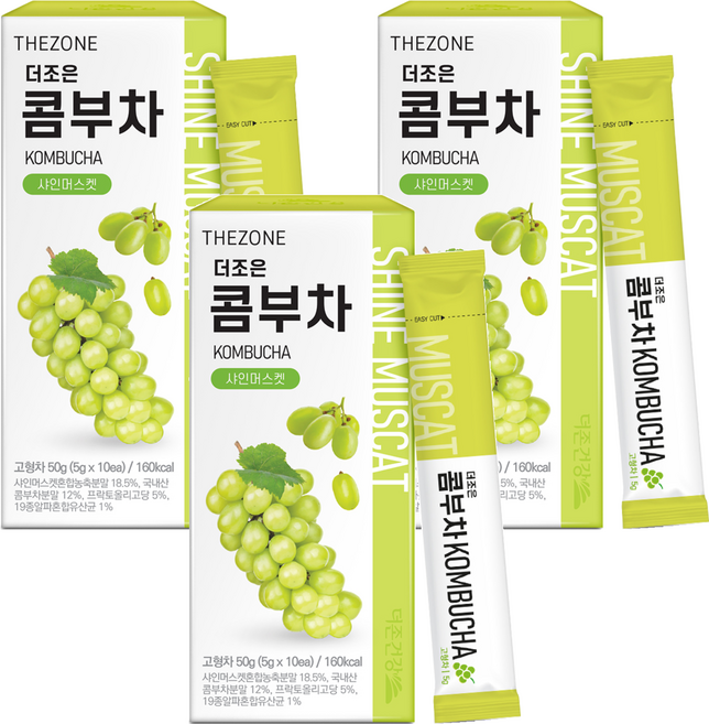 더존건강 더조은 콤부차 샤인머스켓, 5g, 10개입, 3개