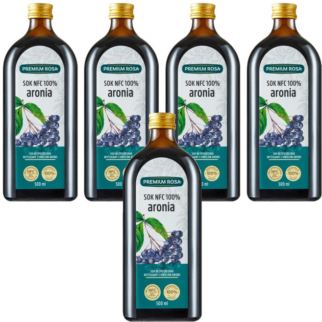 프리미엄로사 데일리원 아로니아 원액, 500ml, 5개
