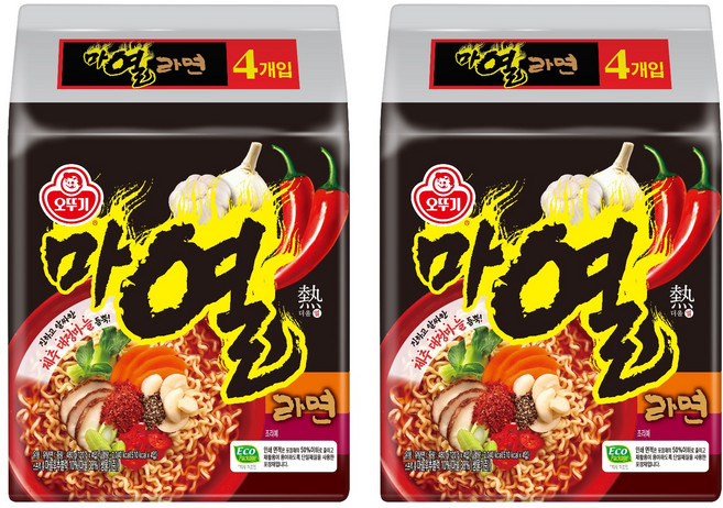 오뚜기 마열라면 120g, 8개