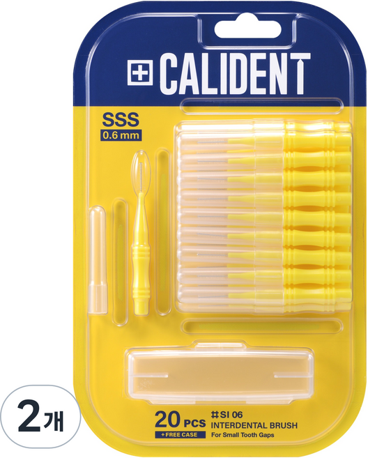 칼리덴트 치간칫솔 SSS, 0.6mm, 20개입, 2개