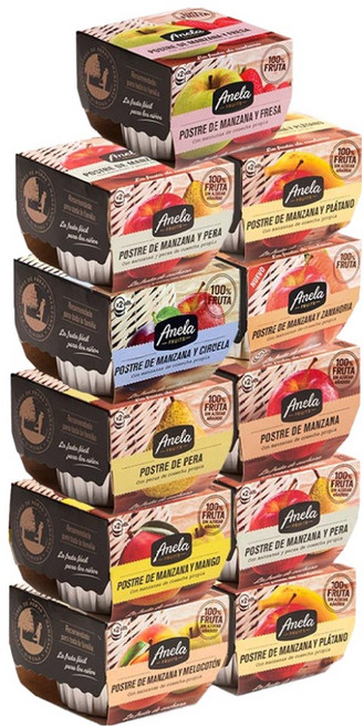 아넬라 지중해 과일퓨레 11팩, 사과배, 바나나, 당근, 사과, 배, 딸기, 복숭아, 망고, 생푸룬, 1세트