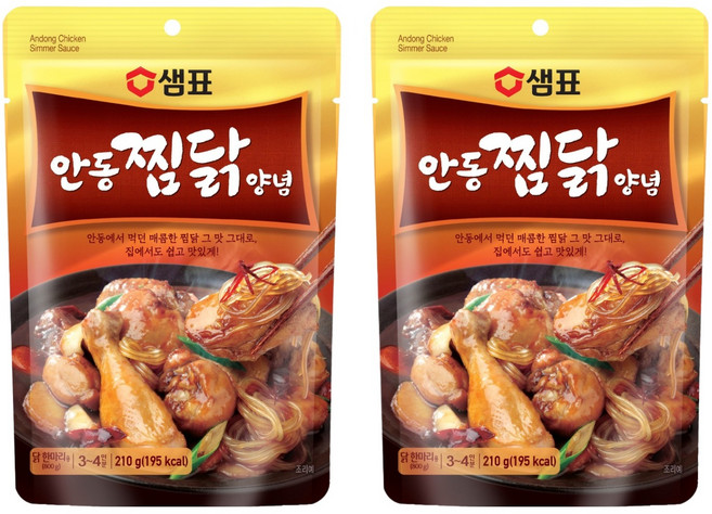 샘표 안동찜닭 양념, 210g, 2개
