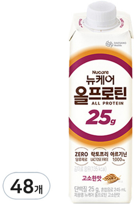 뉴케어 정품 올프로틴 고소한맛, 48개, 245ml