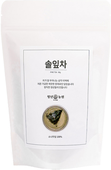 청년농원 저온가공 솔잎차 삼각티백, 1g, 50개입, 1개