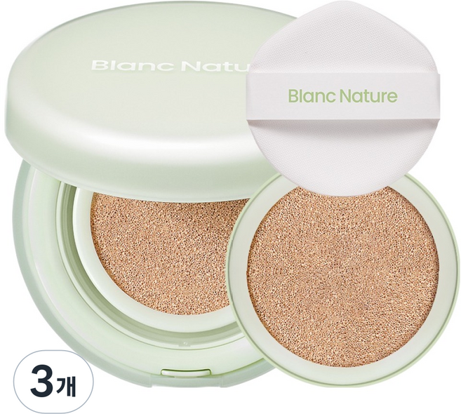 블랑네이처 피지 제로 에어핏 쿠션 15g + 리필 세트, 23N 진저, 3개