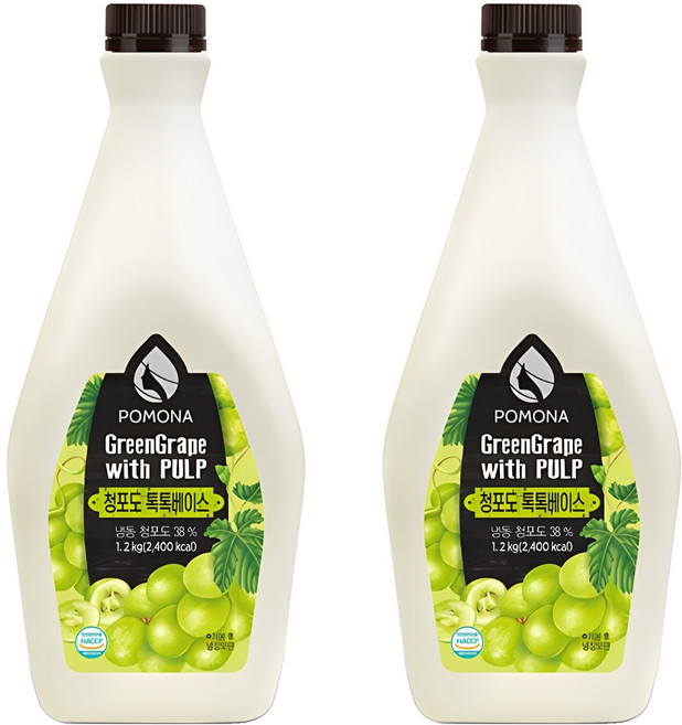 포모나 청포도 톡톡베이스, 1.2kg, 2개