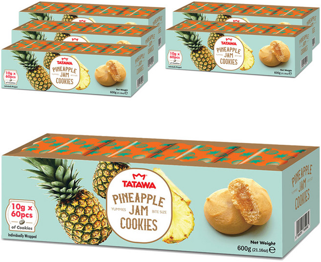 타타와 파인애플맛 쿠키 60p, 600g, 6개