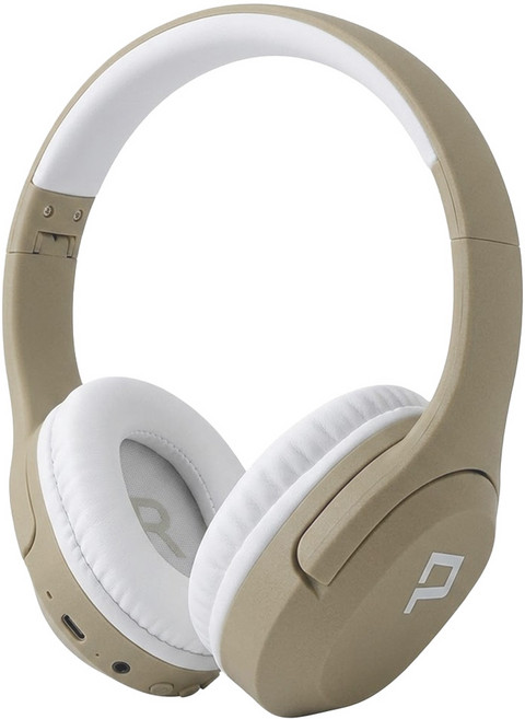 POLYWELL 寶利威爾 Wireless + Wired 耳罩式 無線耳機 內建麥克風 摺疊設計 12H Playtime 卡其色 TM-086