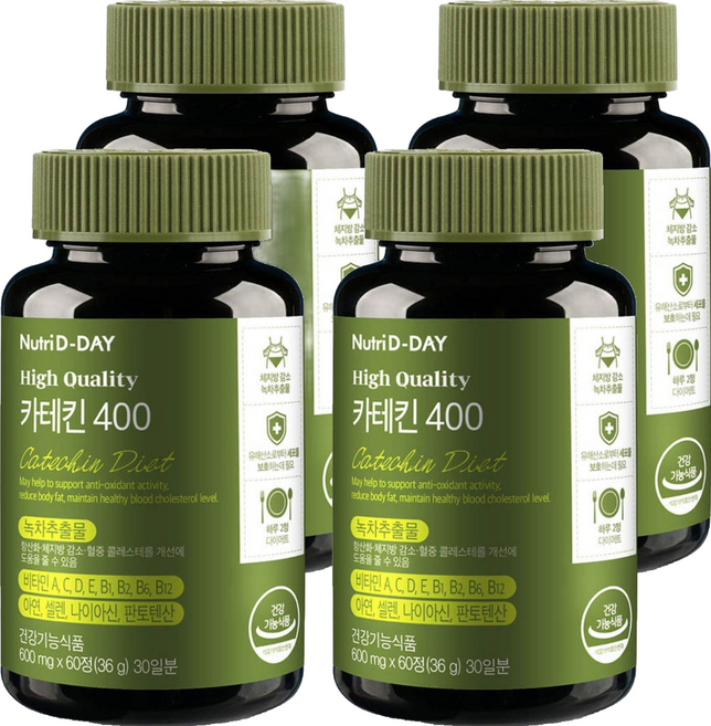 Nutri D-DAY 兒茶素錠, 60顆, 36g, 4罐