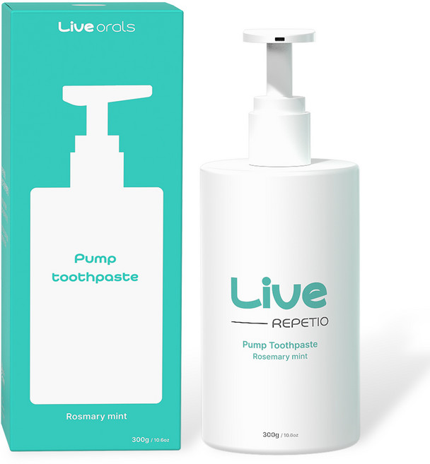 라이브오랄스 레페티오 펌핑치약, 300g, 1개