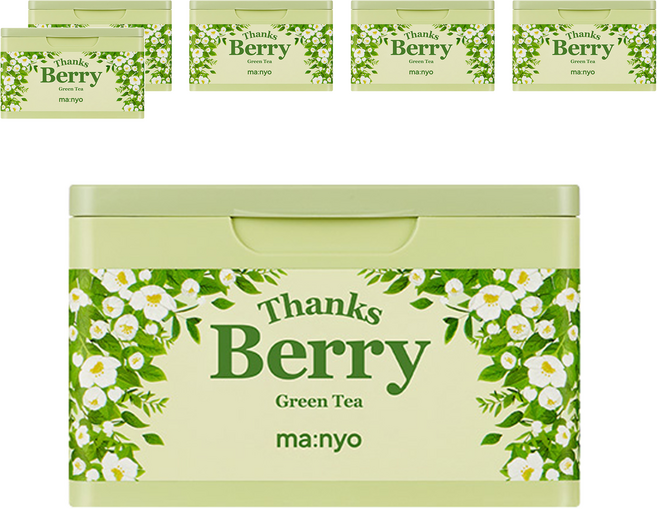 마녀공장 땡스베리 그린 티 마스크 시트, 30개입, 6개