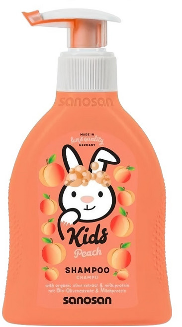 sanosan 兒童洗髮精 蜜桃香, 200ml, 1瓶
