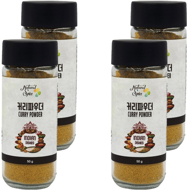 내츄럴스파이스 커리 파우더, 50g, 4개