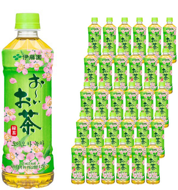 오이오차 녹차, 525ml, 48개