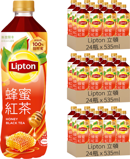Lipton 立頓 蜂蜜紅茶, 535ml, 72瓶