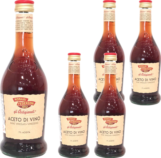 모나리 페데르조니 레드 와인 비네가, 500ml, 5개
