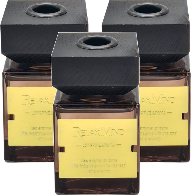 LONGFINE 朗氛 植物精油 高級木蓋無火香薰擺飾, 威斯汀白茶, 100ml, 3瓶