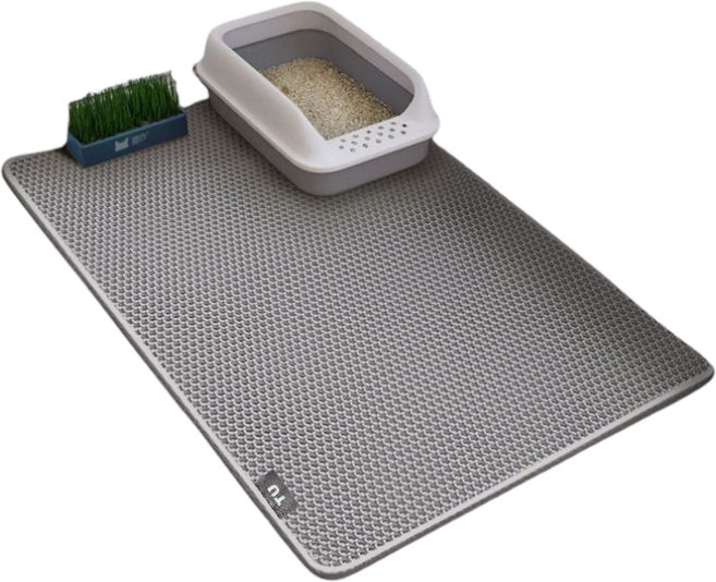티유 사막화방지 벌집구조 고양이 화장실 모래매트, 그레이, 1개