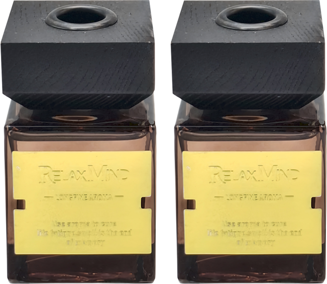 LONGFINE 朗氛 植物精油 高級木蓋無火香薰擺飾, 威斯汀白茶, 100ml, 2瓶