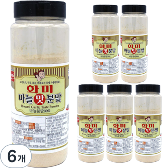화미 마늘맛 분말, 400g, 6개