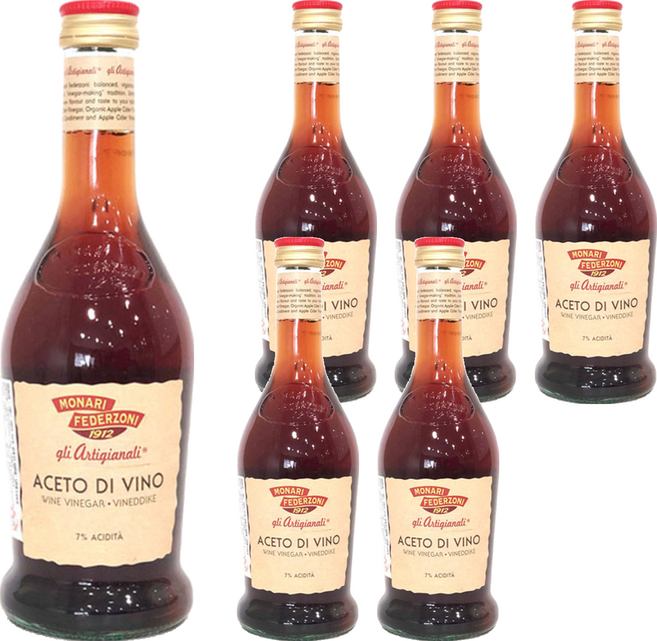 모나리 페데르조니 레드 와인 비네가, 500ml, 6개