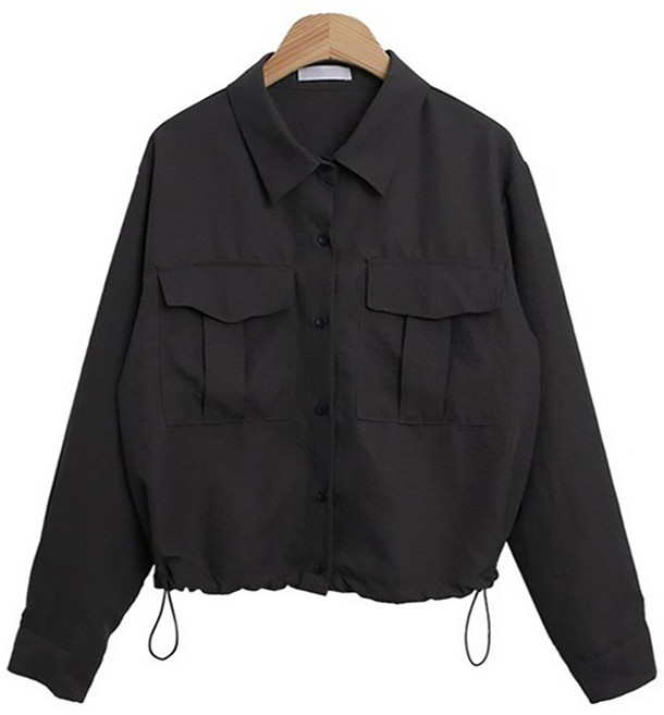 린다샵 여성용 메르피 투포켓 투웨이 크롭 셔츠 남방 cpnb3048k47