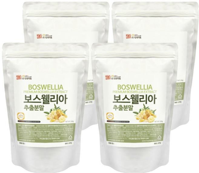 갑당약초 보스웰리아추출분말 실속형 지퍼백, 4개, 200g