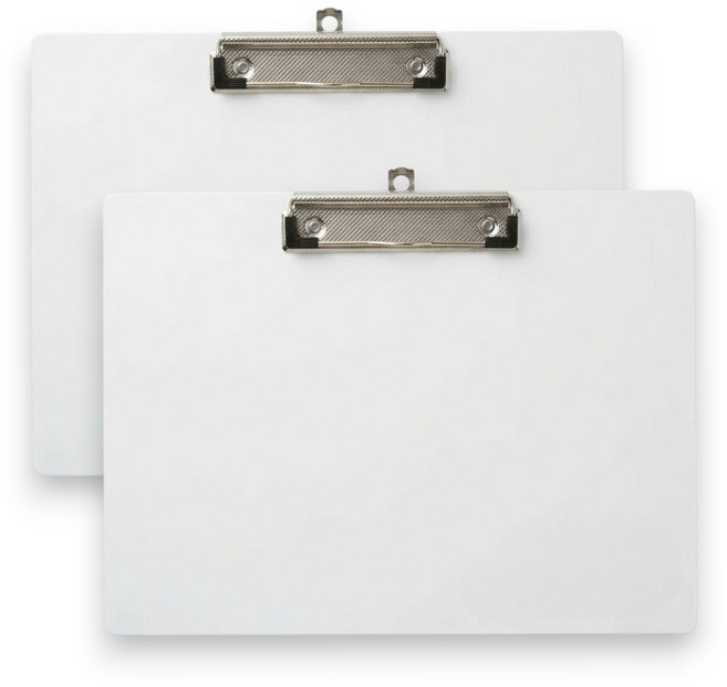 핸디랩 가로형 클립보드 사무용 필기패드 A4, 리치 화이트, 2개