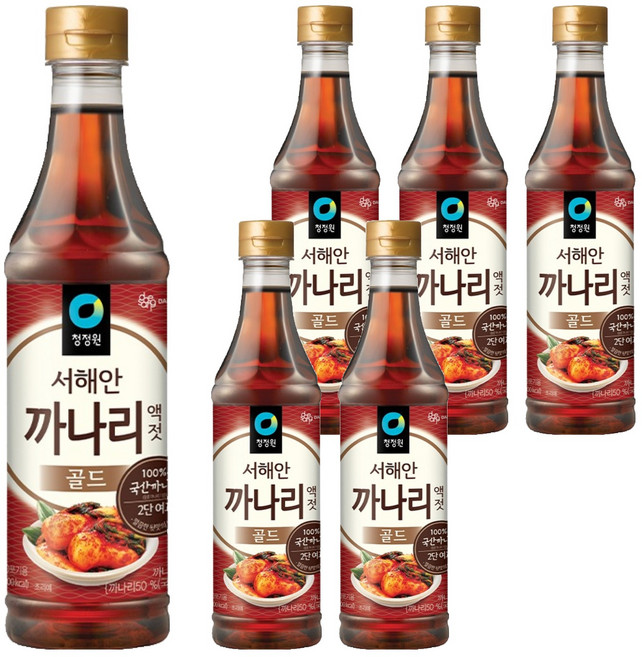 청정원 까나리 액젓 골드, 1kg, 6개