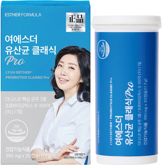 에스더포뮬러 여에스더 유산균 클래식 Pro 30캡슐, 1개, 30회분 - 쿠팡