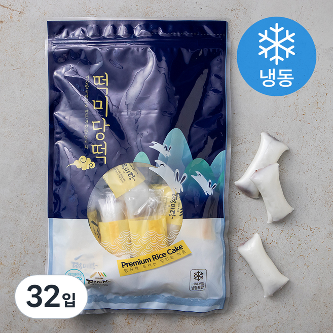 떡미당 하얀 팥 크림 앙꼬 가래떡 (냉동), 800g, 1개입, 2개