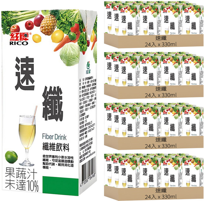 速纖 纖維飲料, 330ml, 96入