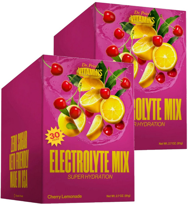 Dr.Prices 普萊斯醫師 電解質包 櫻桃檸檬口味, 2.7g, 60包, 2盒