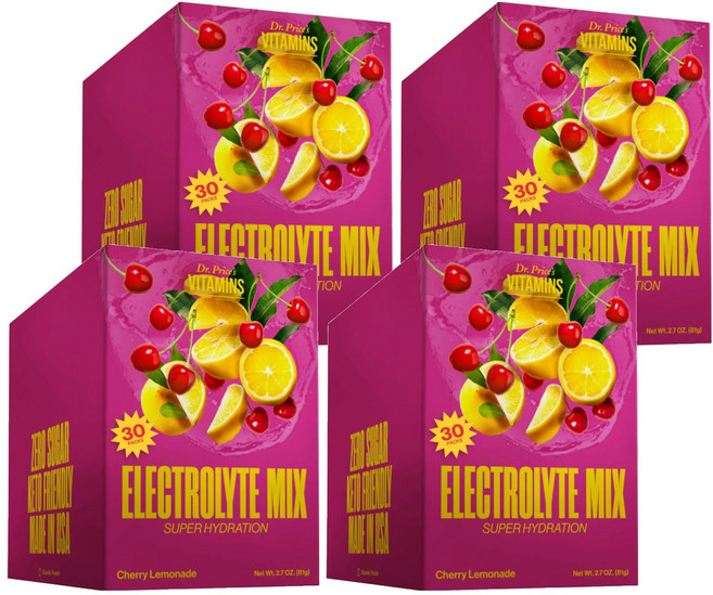 Dr.Prices 普萊斯醫師 電解質包 櫻桃檸檬口味, 2.7g, 120包, 4盒