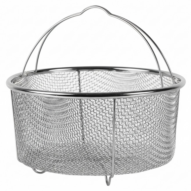 日本 SP SAUCE 304不銹鋼 蒸煮炸料理籃 細密網孔 帶手提握把, 1個