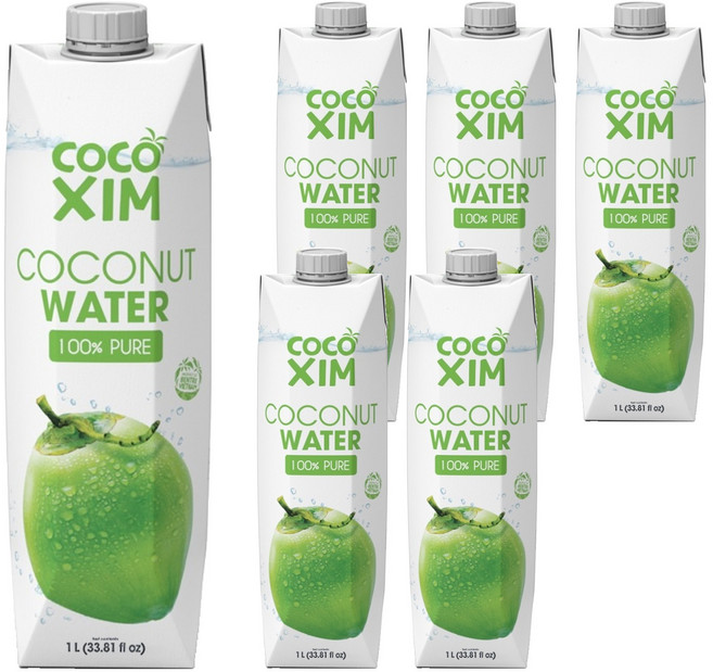 코코씸 100프로 퓨어 코코넛워터, 1L, 6개