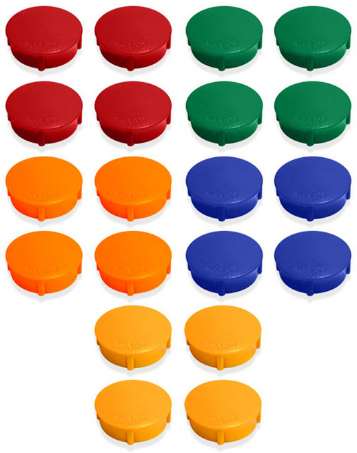 마그피아 칼라원형 자석홀더 무광 대, 랜덤발송, 20개