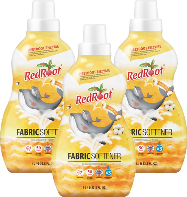 레드루트 유아 섬유유연제 바닐라코튼향 플러스 본품, 1L, 1개입, 3개