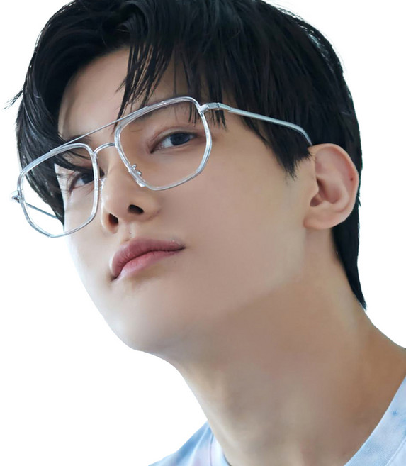 BEIMA 男女復古雙樑方形複合式膠框大尺寸透明眼鏡框 E506