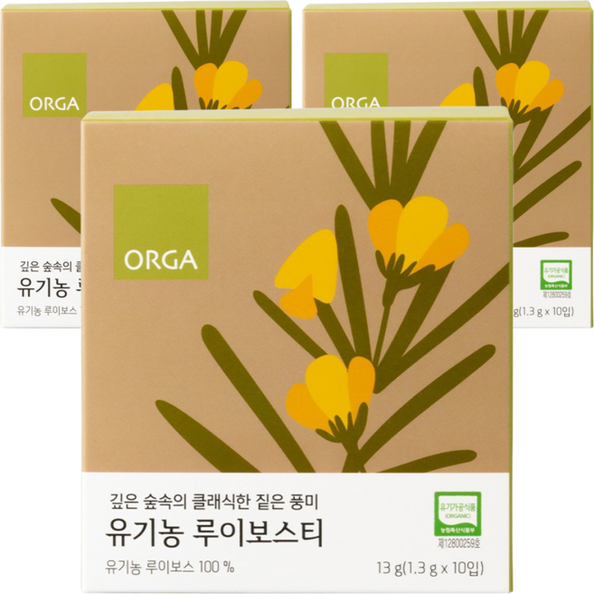 올가홀푸드 유기농 루이보스티, 1.3g, 10개입, 3개