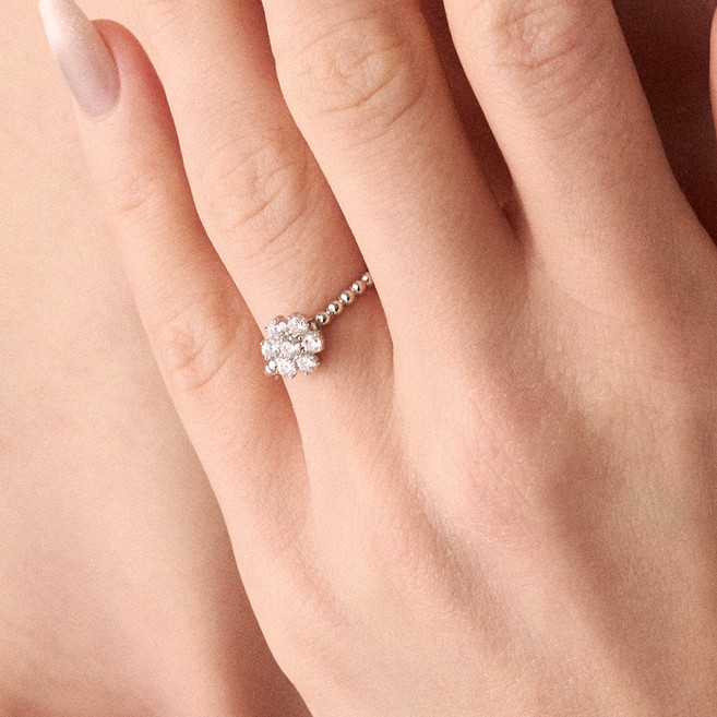 SEMI JEWELRY 女款 14K Everbloom 培育鑽石戒指