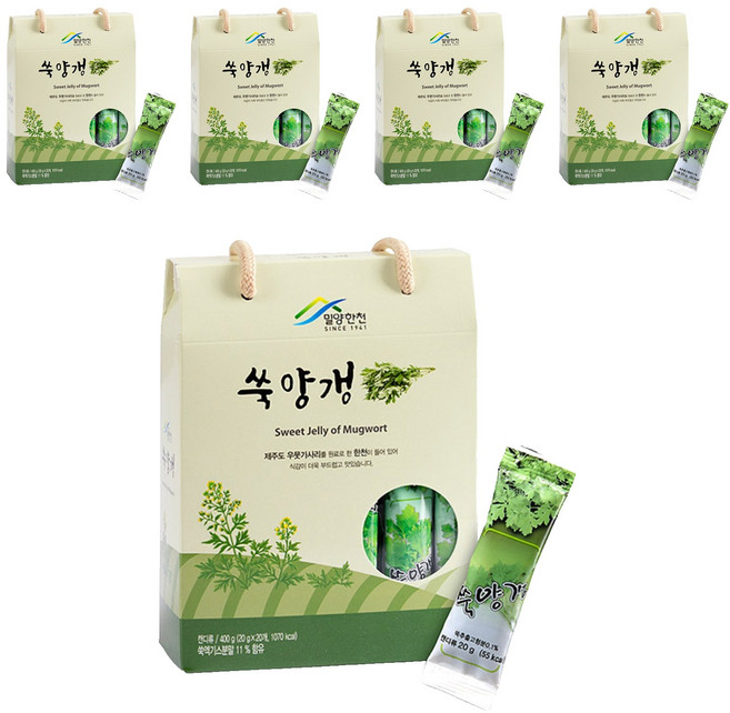 밀양한천 쑥양갱, 400g, 5개