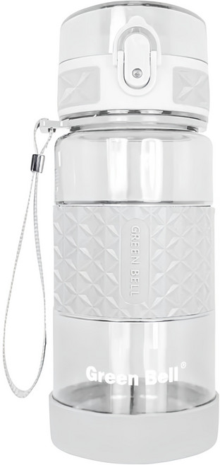 Green Bell 綠貝 果漾彈蓋水壺, 白色, 350ml, 1個