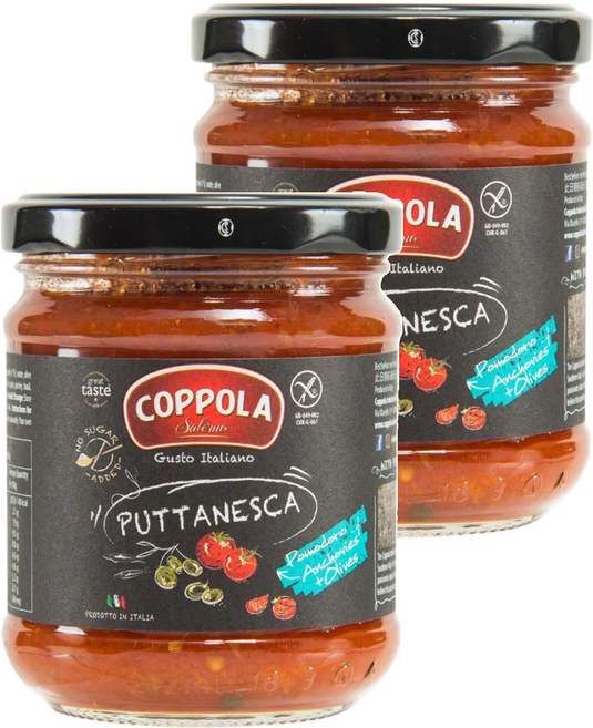COPPOLA 柯波拉 無加糖鯷魚橄欖番茄麵醬, 180g, 2罐