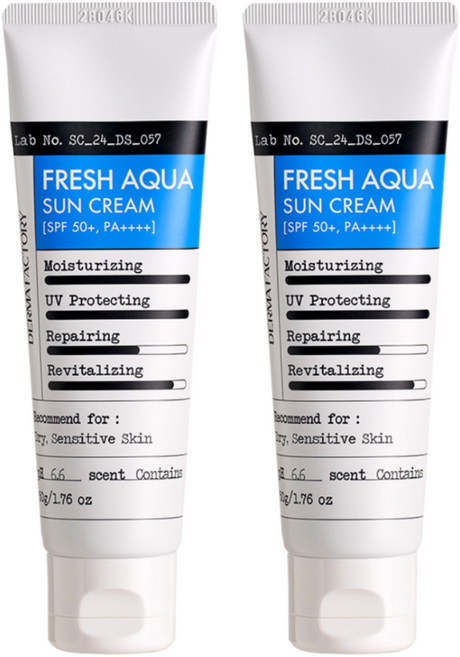더마팩토리 프레쉬 수분 선크림 SPF50+ PA++++, 50g, 2개