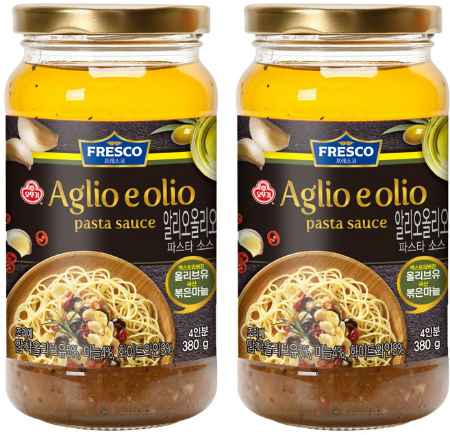 오뚜기 프레스코 알리오올리오 파스타소스, 380g, 2개