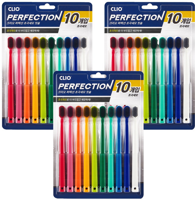 크리오 퍼펙션 초극세모 칫솔, 10개입, 3세트
