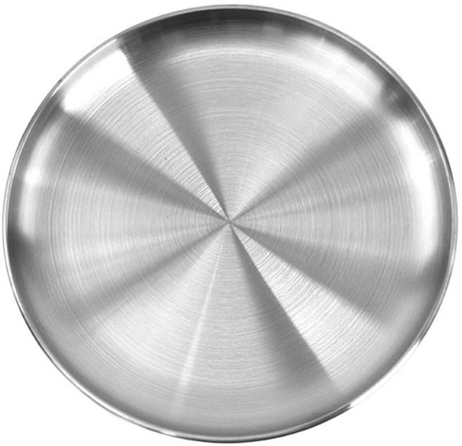 키친유 캠핑스케치 스텐 원형접시, 1개