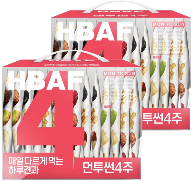 바프 먼투썬 4주 하루견과 560g, 2개