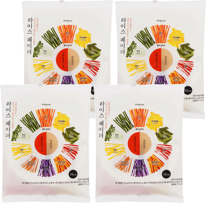 Poongkukmyeon 內含甜辣醬和花生醬的便利米紙, 270g, 4個